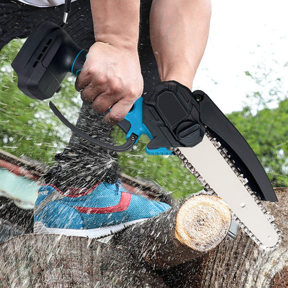 6 Inch Mini Chainsaw, Replacement for Makita 18 V Battery, Electric Chainsaw, Hand Chainsaw, Handheld Electric Small 6" Chainsaw with Chain with 6000mAh Battery (2x 3.0Ah Battery), 18 V Battery Chainsaw, for Garden Tree Branc