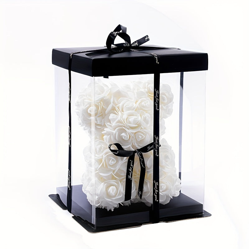 One Piece of a 20Cm Artificial Foam Rose Bear, a Romantic And Creative Gift Suitable for Valentine'S Day, Mother'S Day, Anniversaries, Weddings, Birthdays, And Christmas, Packaged in a Box.
