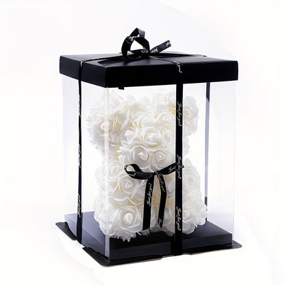 One Piece of a 20Cm Artificial Foam Rose Bear, a Romantic And Creative Gift Suitable for Valentine'S Day, Mother'S Day, Anniversaries, Weddings, Birthdays, And Christmas, Packaged in a Box.