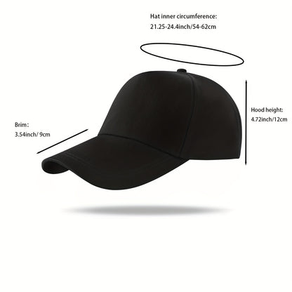 Adjustable Canvas Baseball Cap with "ICON" Print - Lightweight, Casual Style for Men and Women, Polyester, Perfect for Outdoor Activities, Sun Protection Cap|Bold Graphic Cap|Durable