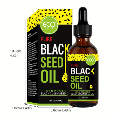 ECO FINEST Pure Black Seed Oil - Cold-Pressed Nigella Sativa with Thymoquinone