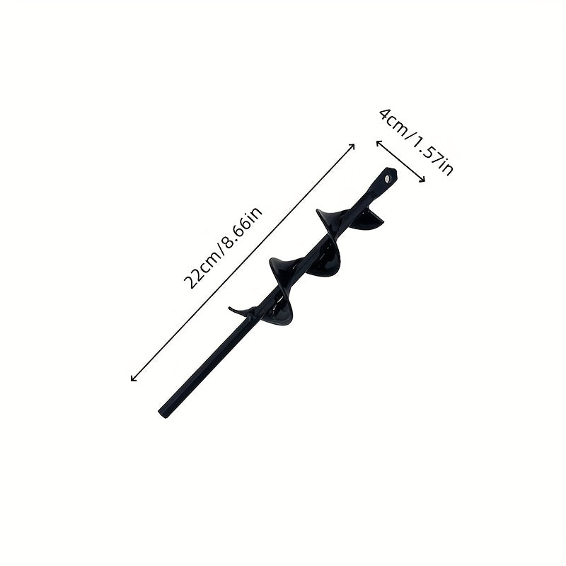 Heavy-Duty Spiral Drill Bit for Gardening & Lawn Care - 3/8" Hex Shank, Sharp Blades, Ergonomic Handle, Multi-Size (3/4" to 2" Heads) for Digging, Sod, Weeding, Weed Removal, Garden Tool, Robust Construction, Durable Construc