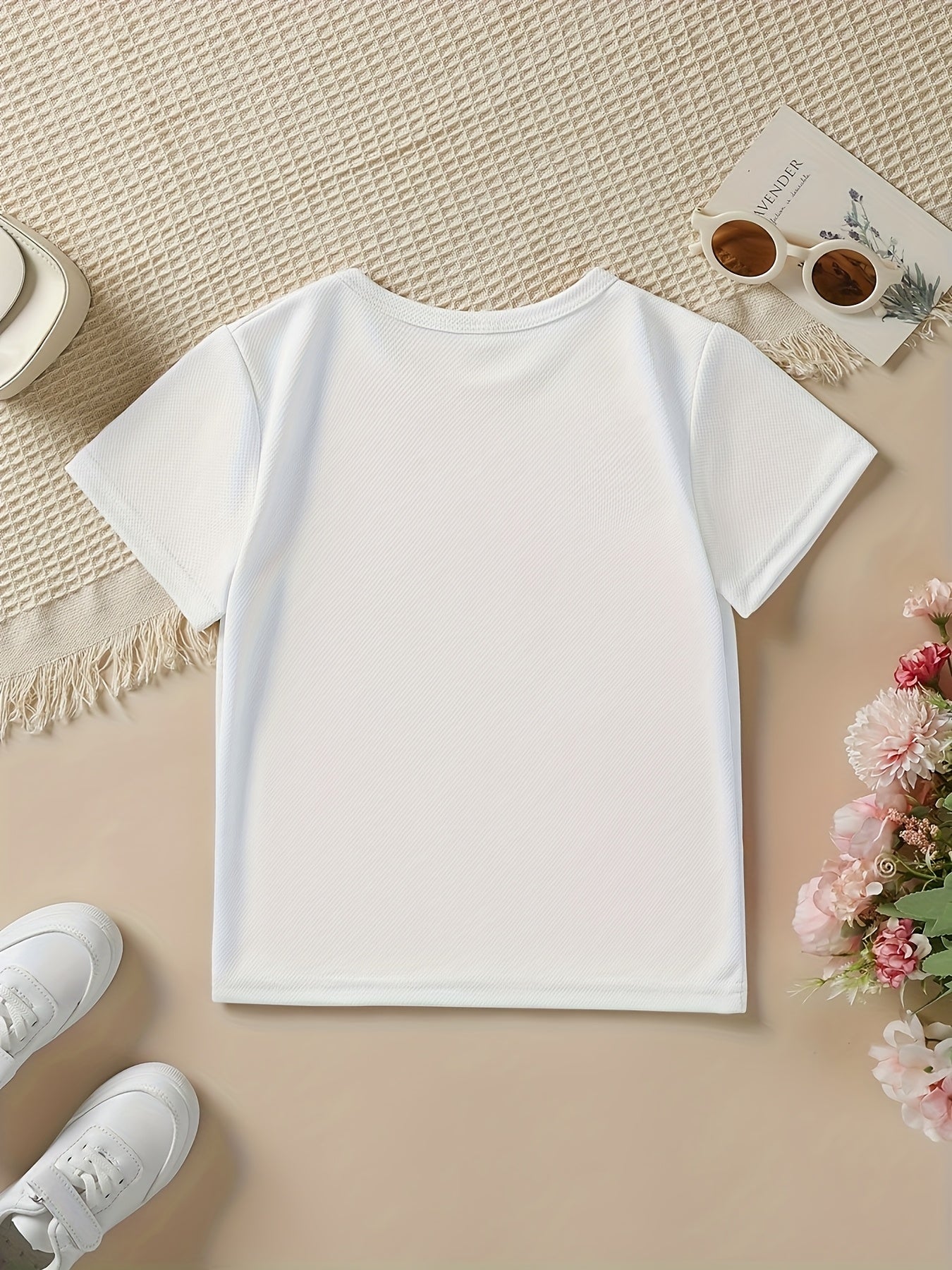 Summer Fashion Girls' Short-Sleeve T-Shirt "DADDY's GIRL" Leopard Print Casual Versatile Top NY-DX5545