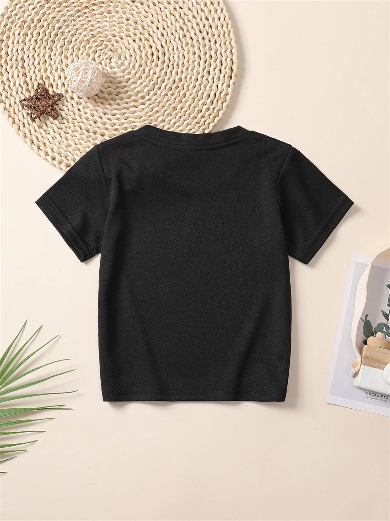 Children's Cartoon Fun Graphic T-Shirt Summer Boys' Novel Cool Casual Holiday Trendy Round Neck Short Sleeve Shirt Clothing
