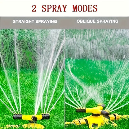 1pc Lawn Automatic Rotating Sprinkler, 360° Rotating Sprinkler/Sprinkler, 3 Manually Adjustable Rotating Arms Can Be Combined with Multiple Angles, Large Area Coverage for Garden Courtyards, Lawn Gardening Automatic Irrigati