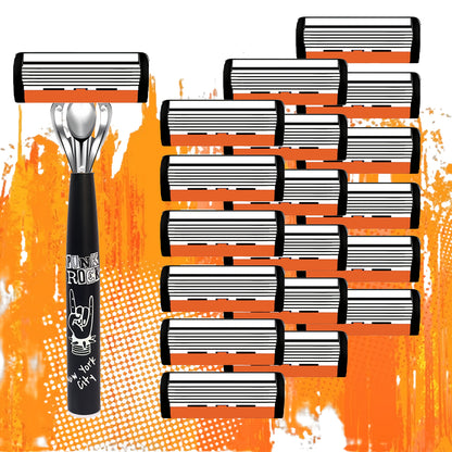 Premium Retro Manual Razor Set - Ultra-Sharp 6-Layer Blades