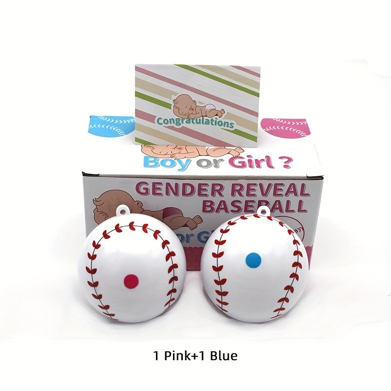Gift box packaging for baseball gender revelation, party atmosphere props, plastic, boy or girl prediction games, including pink and blue powder packs, celebration supplies