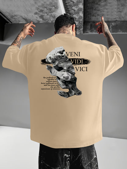 Men'S Casual Crew Neck T-Shirt, Loose Fit, Graphic Print, Polyester, Short Sleeve, Summer Streetwear Tee, Daily Tshirt | Bold Streetwear | Graphic Print Tee
