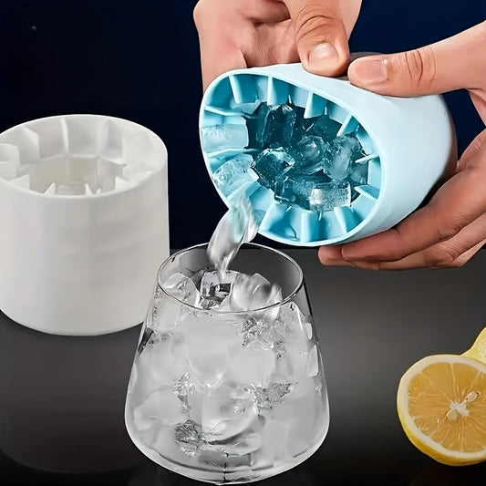 1pc Quick Freeze Silicone Ice Cube Trays - Easy to Use, Durable Plastic Molds for Perfectly Shaped Ice, Ideal for fruit juice, Ice Buckets & Cylindrical Cups, fruit juice Accessories,Suitable for Thanksgiving, Halloween, Chri