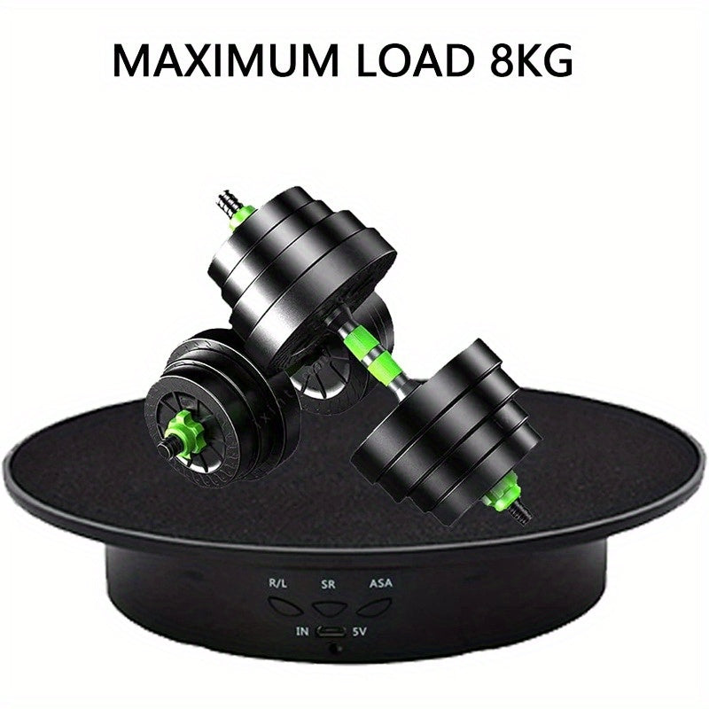 1pc 360-Degree Turntable Automatic Platform Velvety Surface, Display Stand, Rotating Display Stand, Turntable for Photography Rotating Turntable, Rotating Platform for Presentation, Retail Display Stand