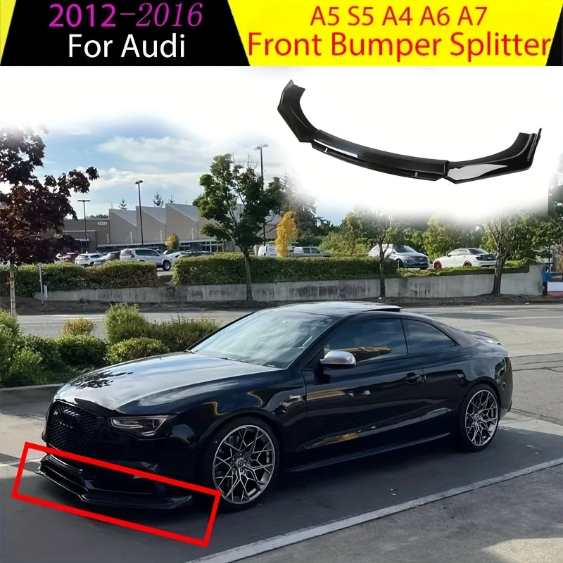 For Audi A5 S5 A4 A6 A7 Front Bumper Splitter Kit, 2012-2016, Durable Plastic, Easy Installation, Enhances Aerodynamics, Air Deflector, A5S Part Number, A5S Part Numbe