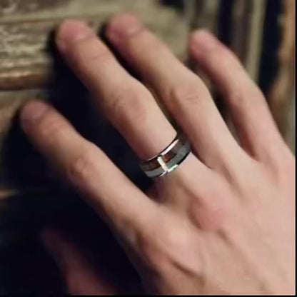 Men'S Stainless Steel Ring for Business - Stylish Design for Weddings - a Romantic Engagement And Holiday Gift, Perfect for Couples, Fathers, And Friends