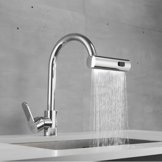 1pc Contemporary Style Faucet Adapter, Metal & Plastic, Copper Alloy, Center Kit, Multifunctional Bathroom Sink Faucet Replacement Accessory, Home Essential