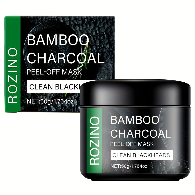 Rozino Bamboo Charcoal Face Mask - Deep Cleansing, Moisturizing, Blackhead Cleaner, Hypoallergenic, Paraben-Free, Aloe Vera Scented, All Skin Types, Beauty Mask for Clear Skin, Skin Care Mask|Natural Ingredients Mask|Moisturi