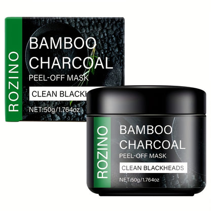 Rozino Bamboo Charcoal Face Mask - Deep Cleansing, Moisturizing, Blackhead Cleaner, Hypoallergenic, Paraben-Free, Aloe Vera Scented, All Skin Types, Beauty Mask for Clear Skin, Skin Care Mask|Natural Ingredients Mask|Moisturi