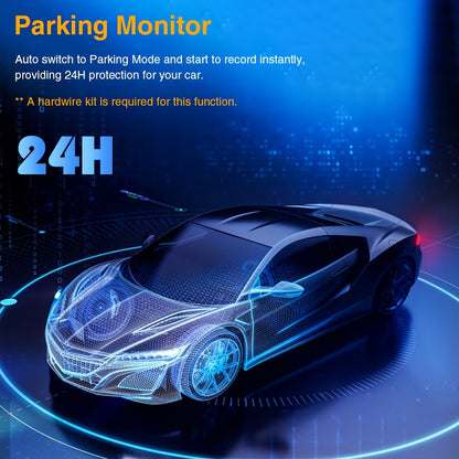 ZKCAMSPY Dual Dash Cam 1080P Front & 720P Rear, 8.03cm HD Night Vision, Loop Recording, G-Sensor, Wide Angle, 27.5FPS, 5V Car Plug, Rechargeable Lithium Polymer, Adhesive Mount, PC Compatible, Universal Driving Position - No