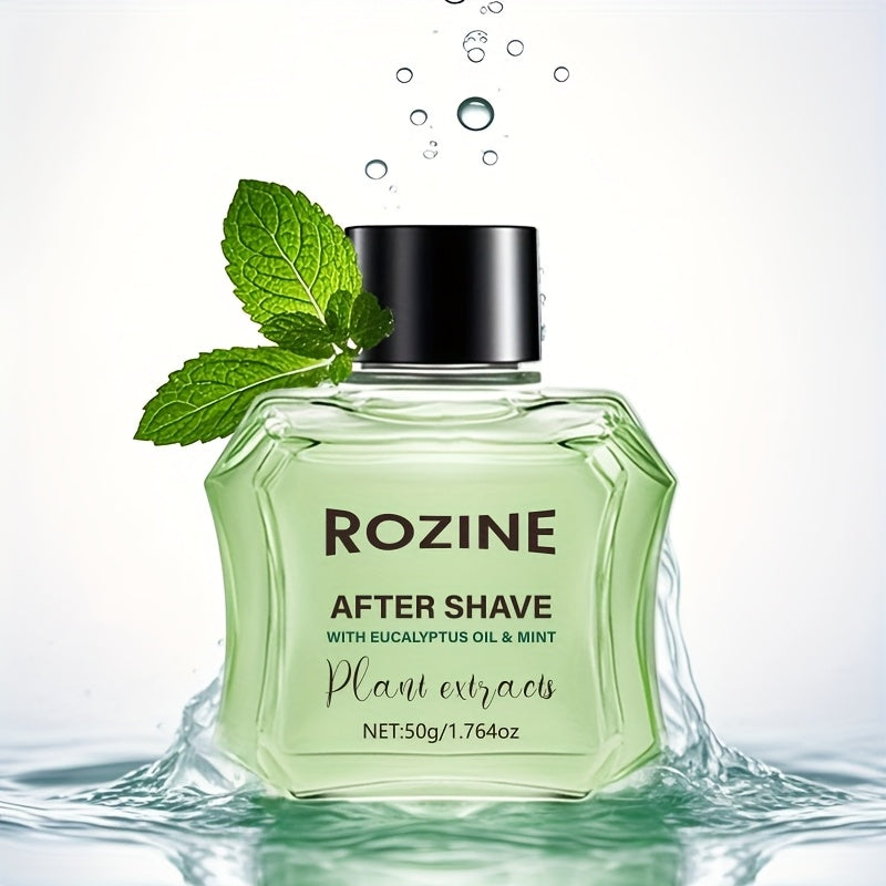 Men'S Summer Refreshing Mint After Shave Care Serum 2pcs, with Aloe, Peppermint, Eucalyptus Oil Extracts, Lightweight Non-Greasy Formula, Instant Absorption, 72-Hour Hydration & Long-Lasting Oil Control, Soothes Dryness, Redn