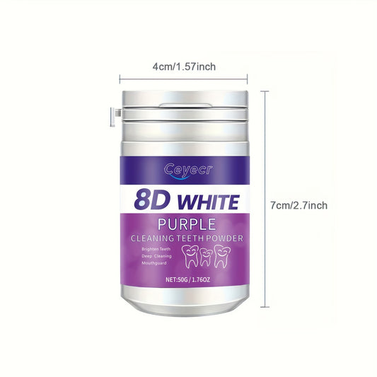 Ceyecr Purple Teeth Whitening Powder, 50g/1.76.Oz - Deep Clean & Tooth Cleaning Powder, Fresh Breath Toothpaste, Natural Essenc