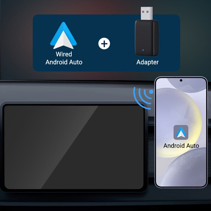 2-in-1 Wireless CarPlay & Android Auto AI Box, Compatible with 99% Original Cars – Wired to Wireless Conversion (2.4~5.0 GHz WiFi5), Stylish and Portable for iPhone iOS 10+ / Android 11+ Devices
