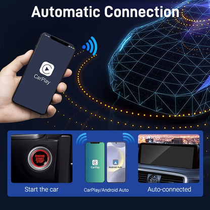 2-in-1 Wireless CarPlay & Android Auto AI Box, Compatible with 99% Original Cars – Wired to Wireless Conversion (2.4~5.0 GHz WiFi5), Stylish and Portable for iPhone iOS 10+ / Android 11+ Devices