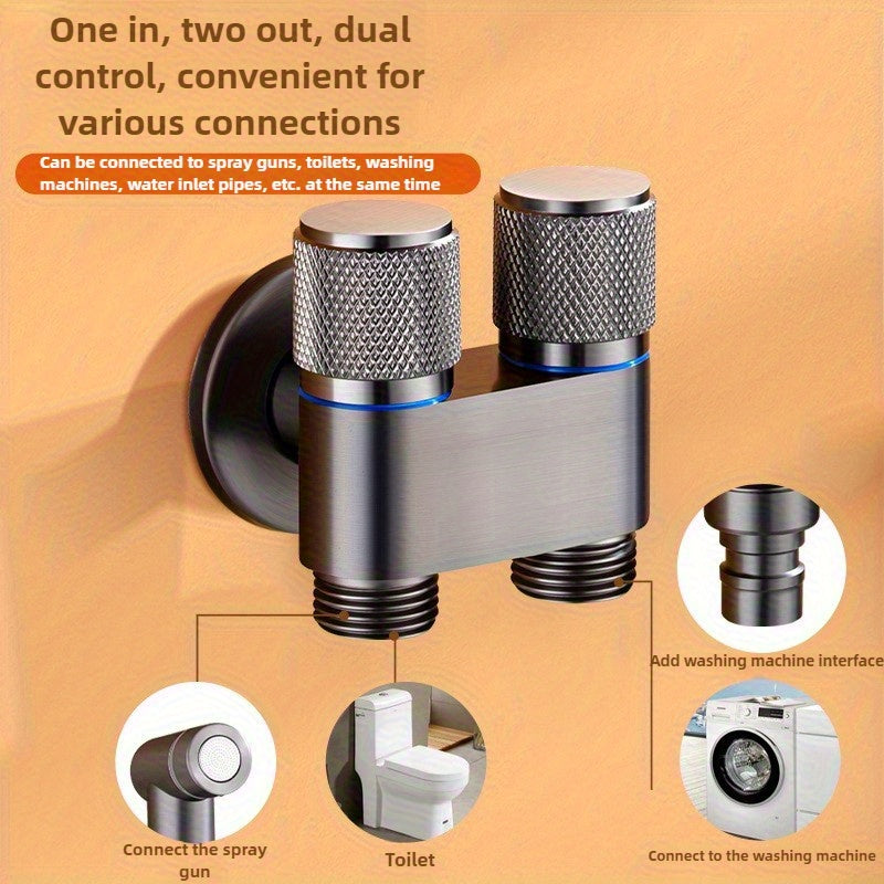 4-in-1 multifunctional bathroom high-pressure spray gun set with water angle valve, made of advanced stainless steel material, no need for electricity/ easy to install, suitable for toilets, bathrooms, floor flushing, and toi