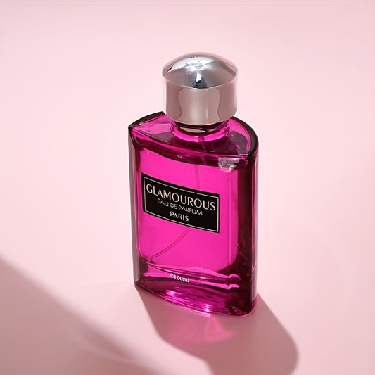 3. 38oz Glamorous Eau de Parfum - Fresh & Long-Lasting Floral & Citrus Scent, Formaldehyde-Free, Alcohol-Free, Ideal for Gifting, Perfect for Dates & Everyday Use, Ideal Easter Gift|Modern Aesthetic Bottle|Durable Scent, Frag