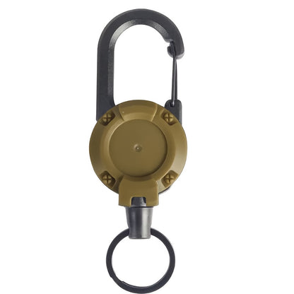 1pc Retractable Keychain - Large, Durable ABS, Ideal for Outdoor Activities & Camping, with Secure Clip-On Design, Camping Accessories