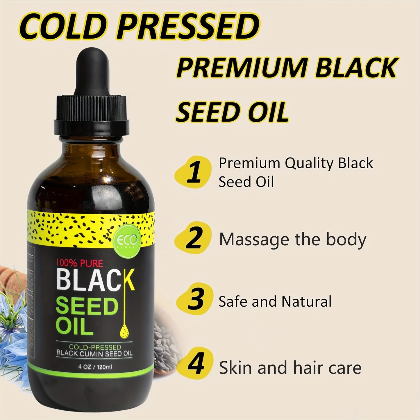 Premium Black Seed Oil - for Hair & Nail Care