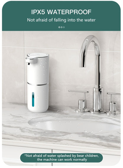 380Ml Automatic Soap Dispenser with Touchless Sensor - Wall-Mounted, Rechargeable Lithium Battery, USB Charging, Modern Black Design for Bathroom And Kitchen, Bathroom Soap Dispenser|Modern Soap Dispenser|Touchless Soap Dispe