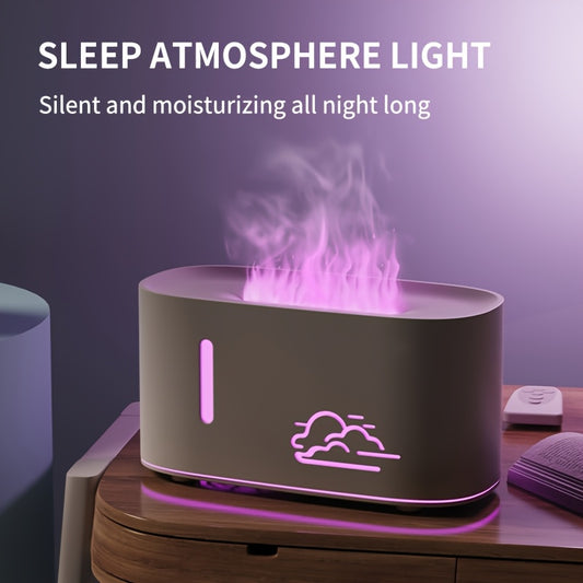 1pc Long Strip Wood Grain Cracked Aromatherapy Humidifier, 160ml Colorful Gradient Atmosphere Light, Silent and Compact Portable for Bedroom Office School Air-conditioned Room, No Battery Included, USB Plug-in Use