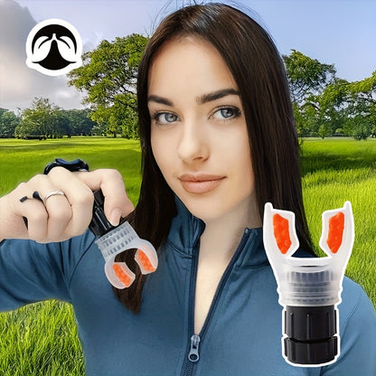 Universal Diaphragmatic Breathing Trainer, Silicone Respiratory Muscle Training Device for Improved Lung Capacity and Breathing Health, Uncharged, No Battery Required