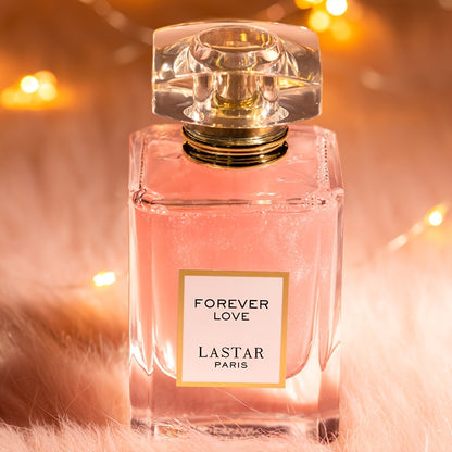 LASTAR Paris Forever Love Perfume 1.86oz, Romantic Floral Scent with Rose, Jasmine, Vanilla & Patchouli, Soft & Fresh Fragrance, Long-Lasting, Elegant Pink Glass Bottle with Golden Cap, Perfect Party/ Holiday Gift for Women