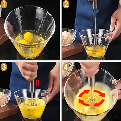 1pc Stainless Steel Multi-functional Whisk and Foam Maker