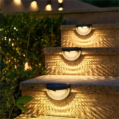 Staaricc 2/4/6pcs Solar fence lights, solar deck lights, solar wall lights, solar wall-mounted lights, outdoor fence deck garden garage ladder lighting
