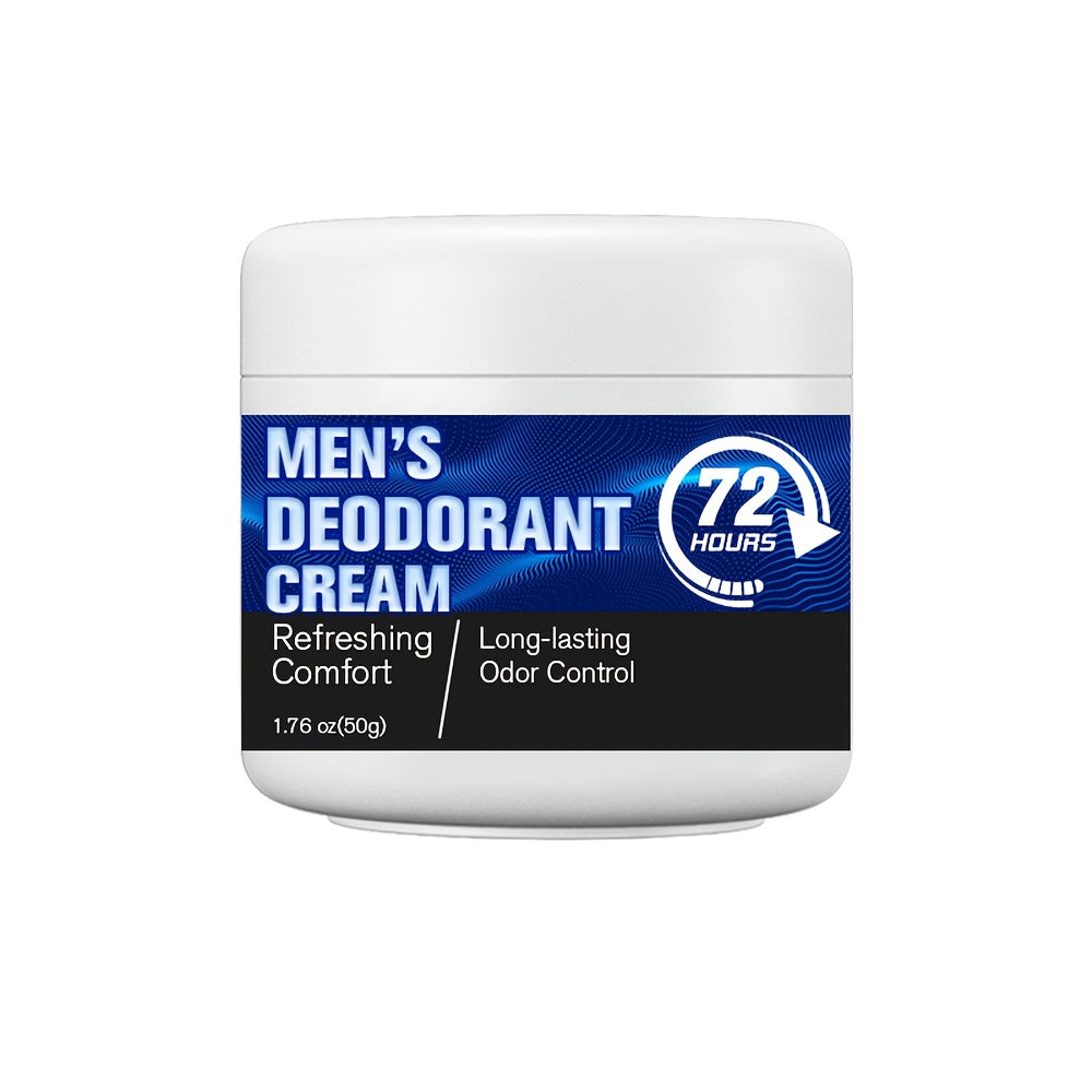 Men's Deodorant Lotion - 50g, Long-lasting freshness and underarm odor control, Enriched with Camellia and Sweet Almond Oils, Moisturizing formula, Up to 72 hours odor control