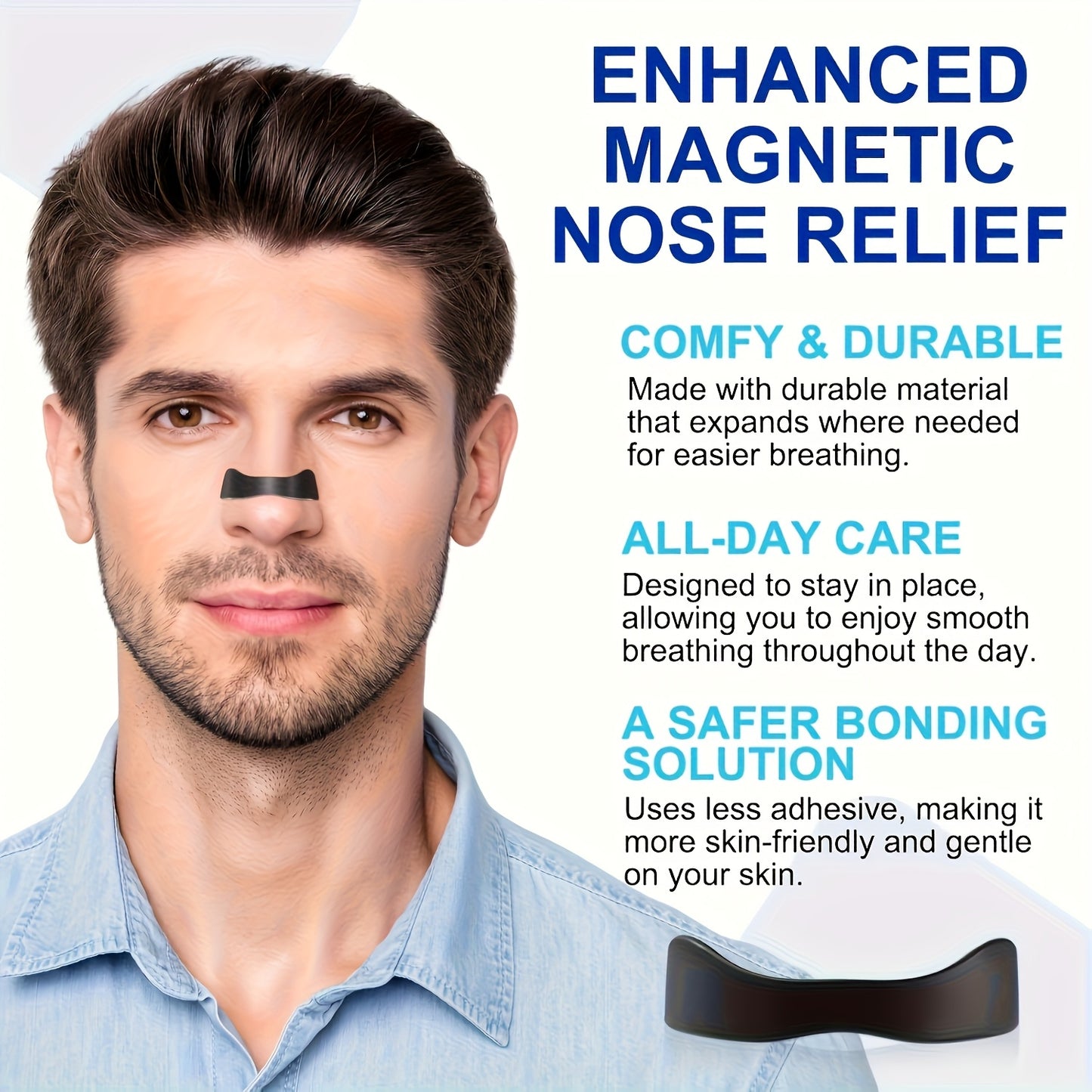 30/60pcs Oxygen Nasal Strips, Anti-Snoring Nasal Strips - Increase Oxygen Supply, Reduce Snoring, Suitable for Gifts for Family Members
