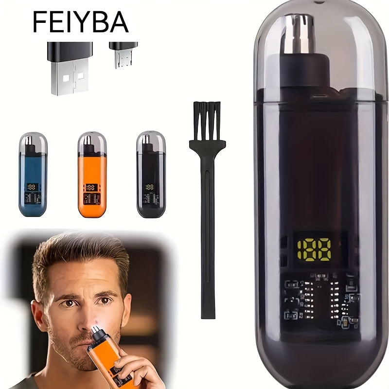 FEIYBA Electric Nose Hair Trimmer for Men & Women - USB Rechargeable, Intelligent Battery Display