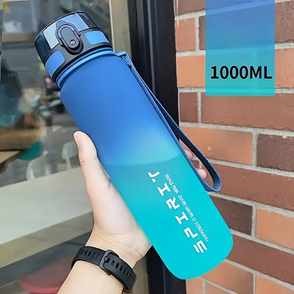 1pc Portable Leakproof Water Bottle With Time Marker And Carrying Strap