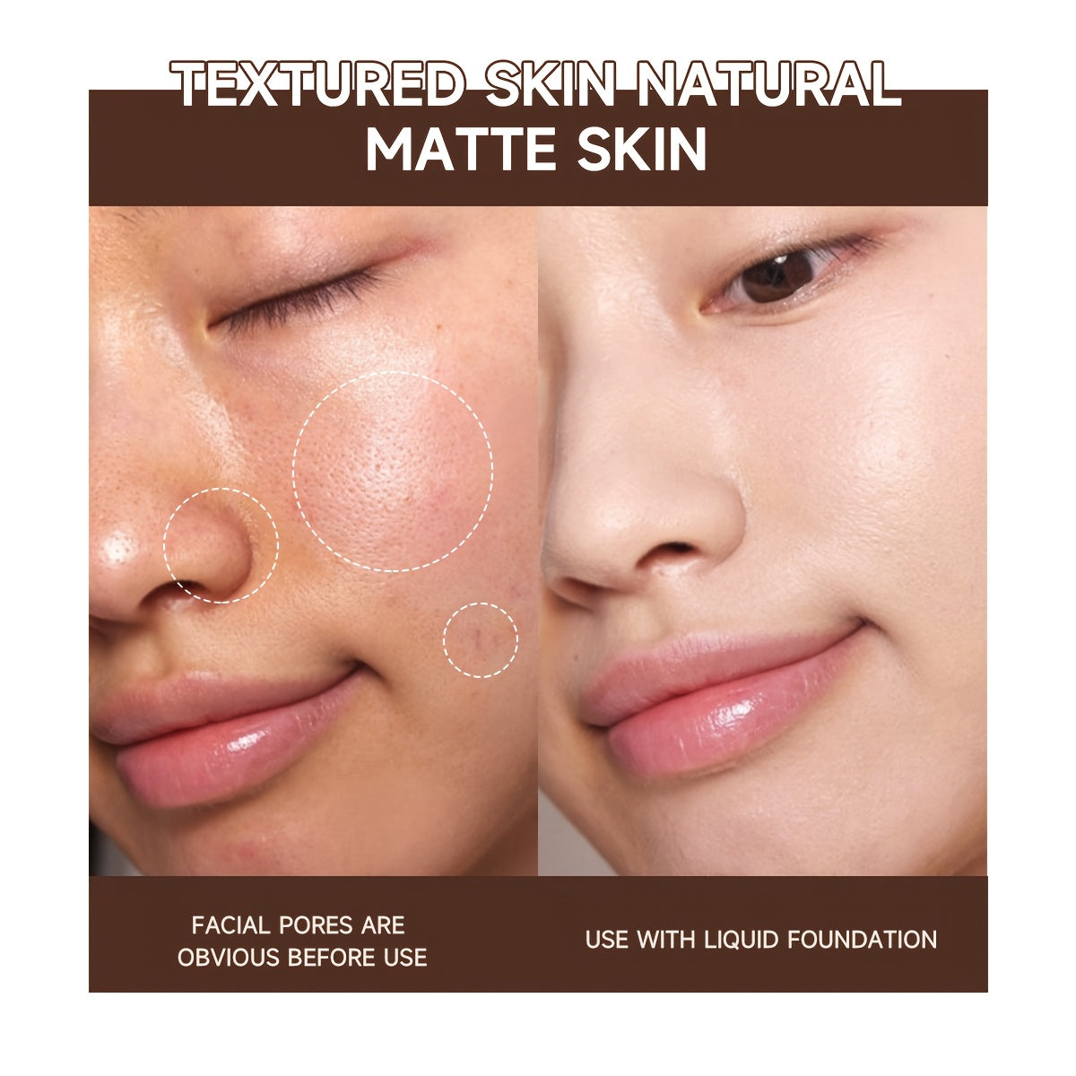 Visible Pore Face Primer - Long-Lasting Matte Foundation Oil Control Primer Stick, Korean Cosmetic Formula for Natural Coverage, Moisturizing & Blemish Concealing, Sleek Packaging, Korean Skincare
