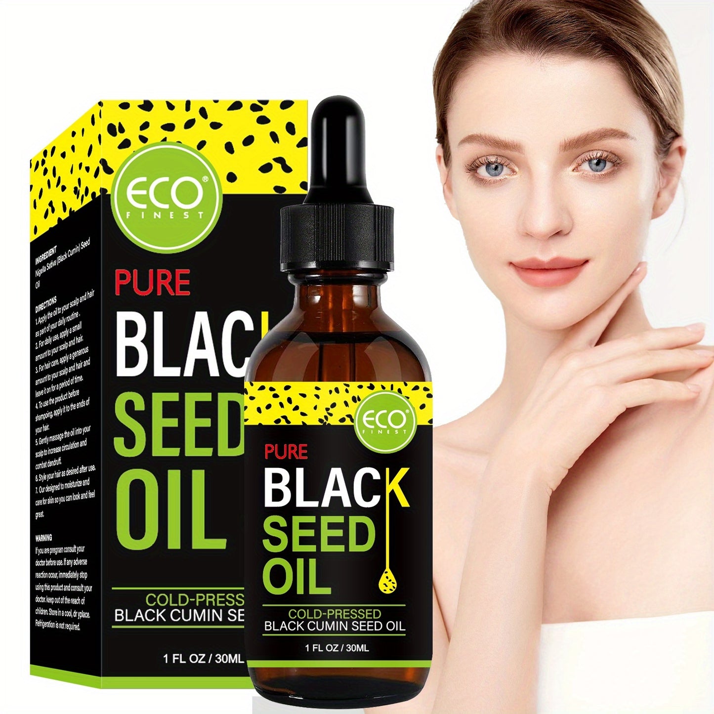 ECO FINEST Pure Black Seed Oil - Cold-Pressed Nigella Sativa with Thymoquinone