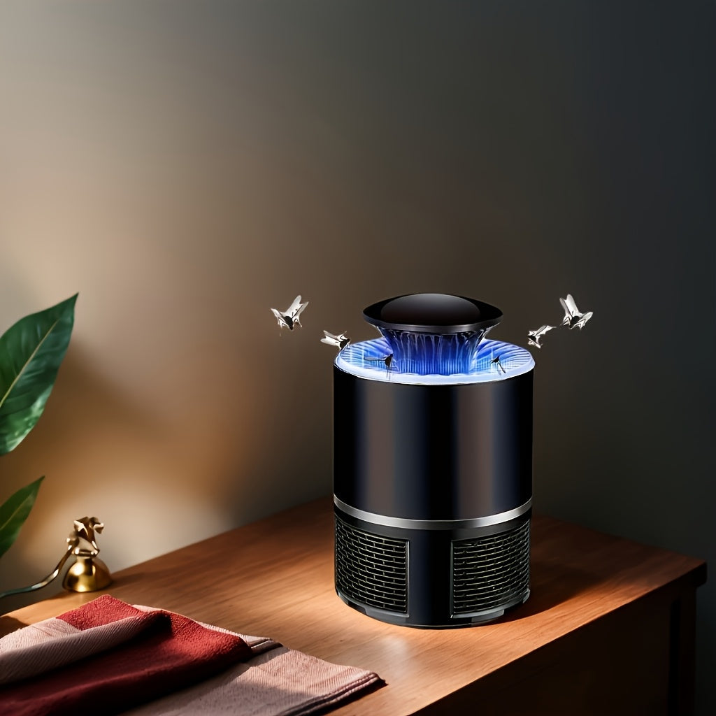 1pc USB-Powered Silent Mosquito Repellent Lamp – Automatic Indoor/Outdoor Insect Zapper with Blue Flame Effect, Ideal for Bedrooms, Living Rooms & Gardens, Essential Summer Home Appliance, Mosquito Zapper, Sleek Device Desi