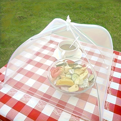 1pc Large Pop-Up Mesh Food Cover Tent - Portable, Foldable & Washable, Ideal for Outdoor Picnics, BBQs & Parties, Reusable Collapsible Screen Tent for Freshness and Convenience