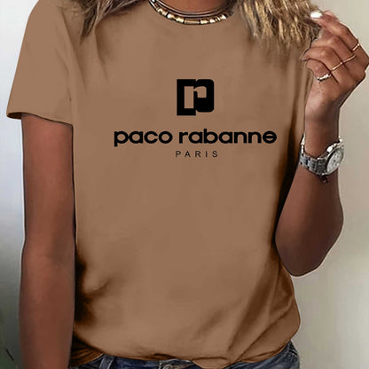Women'S Soft Pink T-Shirt - Minimalist Elegant Y2K Retro Graphic Tee with Bold Lettering - Everyday Casual & Formal Outfits - Sizes S-XXL - Non-See-Through Fabric - Women'S Fashion Top, Ladies T Shirts, Versatile Clothing, Me