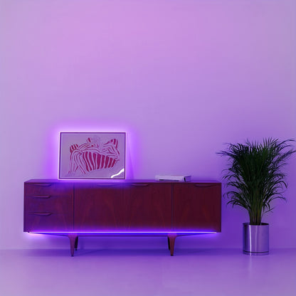 HBOWMDJIA USB-Powered Flexible LED Strip Light, Push Button Control