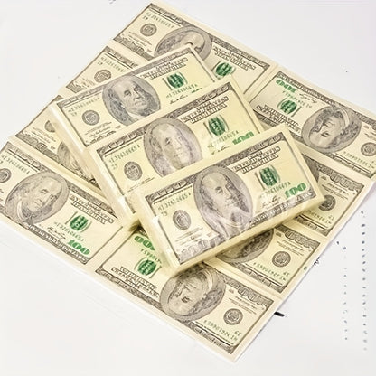 100 Dollar Bill Napkins - Disposable US Dollar Bills for Weddings, Birthdays & Party Tricks - High-Quality Paper Napkins with Bold $100 Bill Design, Napkins Disposable, Birthday Party Supplies, Bold Design, Quality Paper Napk