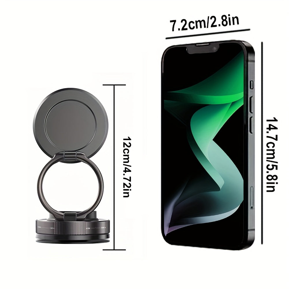 1pc Car Magnetic Phone Holder, Adjustable Rotating Double-Sided Suction, ABS Material, Non-High Quality, Hands-Free Cell Phone Mount for Enhanced Driving Safety and Comfort, Handsfree Driving Accessory | Modern Car Accessory