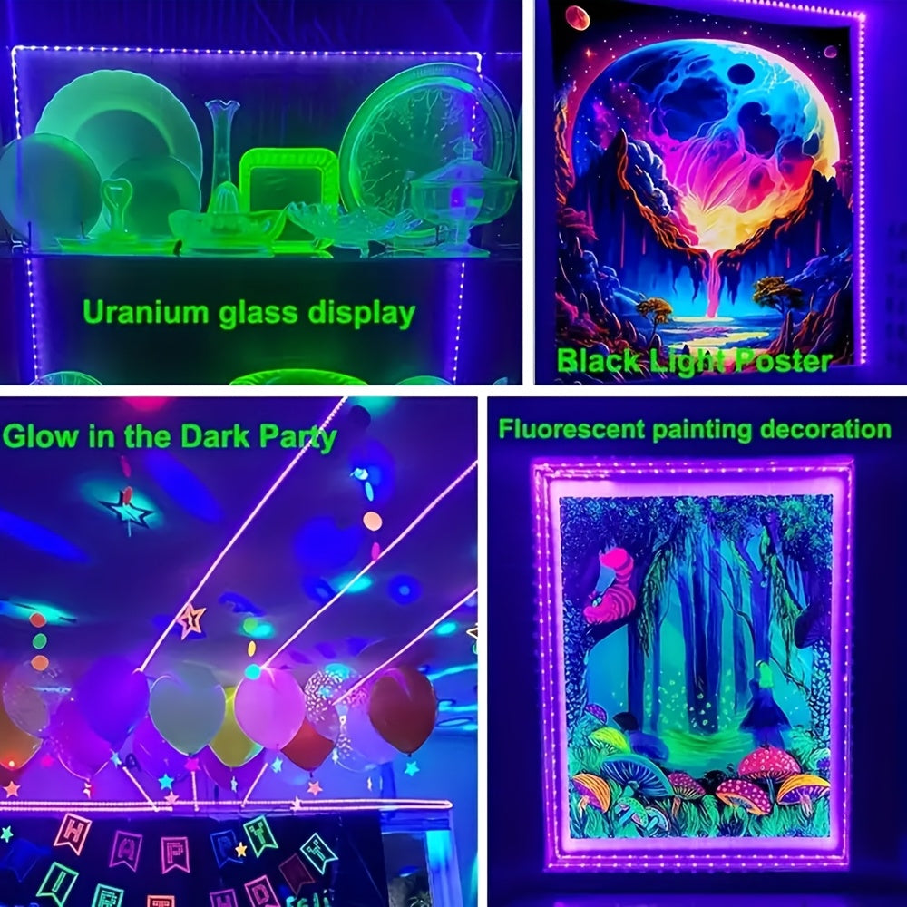 HBOWMDJIA USB-Powered Flexible LED Strip Light, Push Button Control