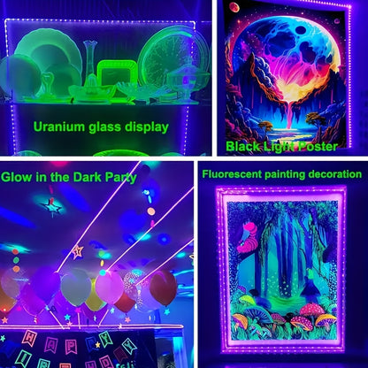 HBOWMDJIA USB-Powered Flexible LED Strip Light, Push Button Control