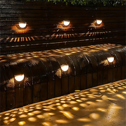 Staaricc 2/4/6pcs Solar fence lights, solar deck lights, solar wall lights, solar wall-mounted lights, outdoor fence deck garden garage ladder lighting