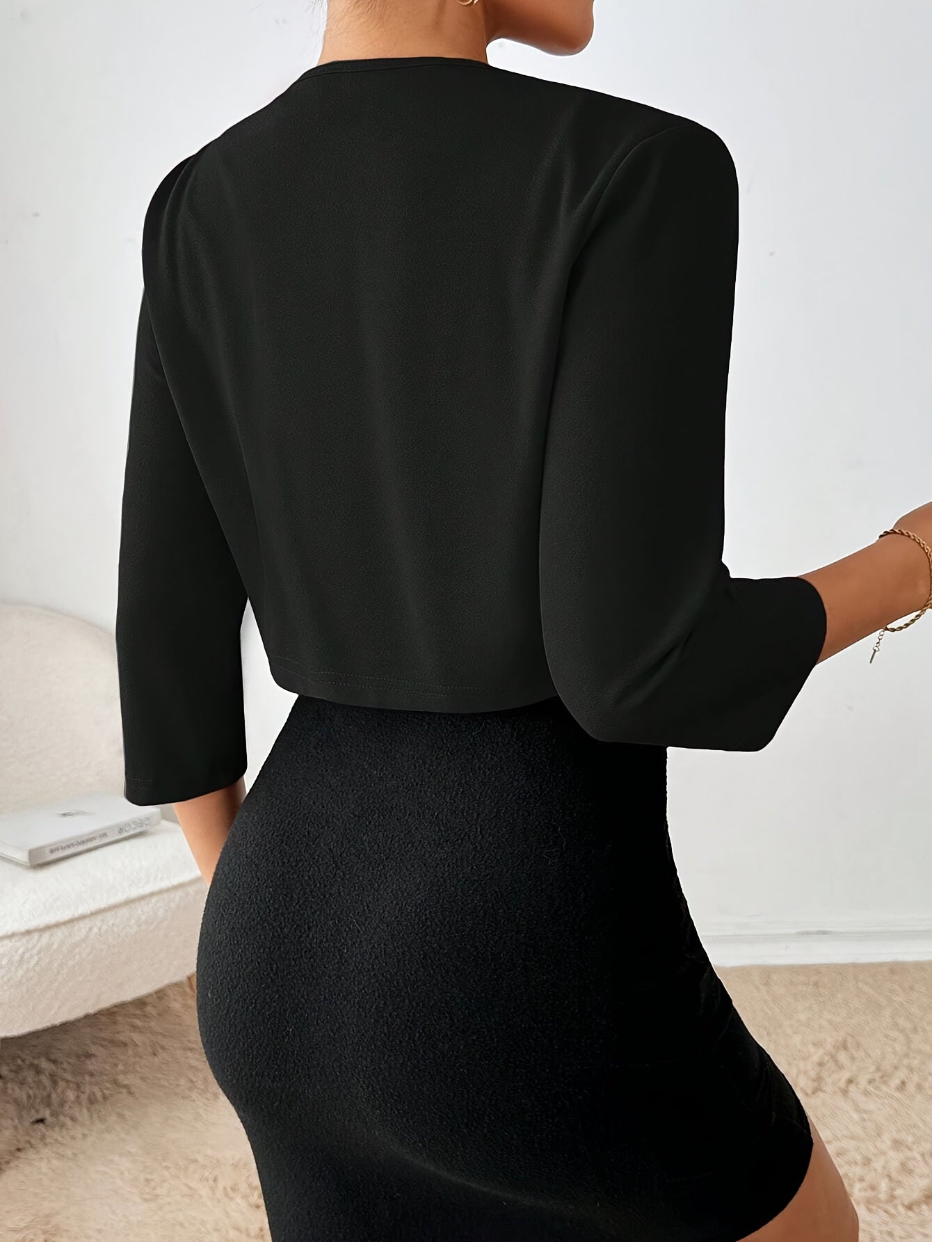 Women'S Stylish Pleated Collar Blazer